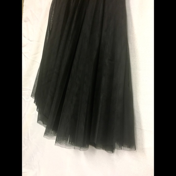 NWT Black Tulle Skirt Midi w/ Metallic Waistband - Picture 8 of 8